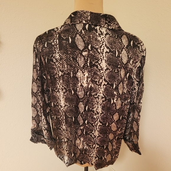 Nation Ltd Satin Snakeskin Print Jacket - Picture 5 of 5